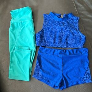 Blue and Teal Kids Activewear Set